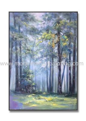 China Abstract Landscape Modern Art Oil Painting For Living Room Forest Tree Painting for sale
