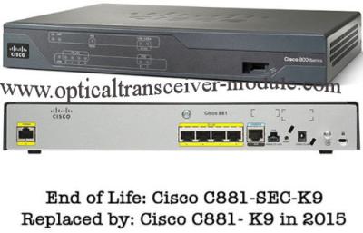 China 4 LAN Ports Wired Cisco 800 Series Router CE Certification CISCO881/K9 for sale