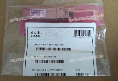 China Cisco QSFP-40G-SR4 40GBASE QSFP Module 4 Lanes 850 nm MMF 10-2672-02 for sale