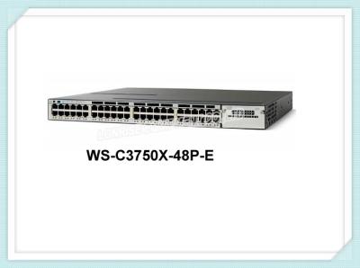 China Cisco Enternet Network Switch WS-C3750X-48P-E 48 PoE Port Professional High Scalability for sale