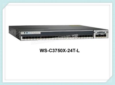 China Interruptor dos ethernet da fibra ótica dos portos do interruptor WS-C3750X-24T-L 24 da rede Ethernet de Cisco à venda