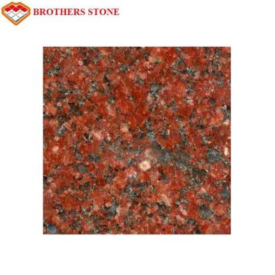 China Polished Flamed Granite Stone , India Imperial Flower Red Granite Slab for sale