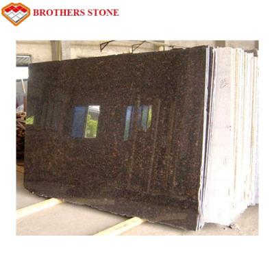 China Polished Tan Brown Flamed Granite Stone For Garden / Square / Park for sale