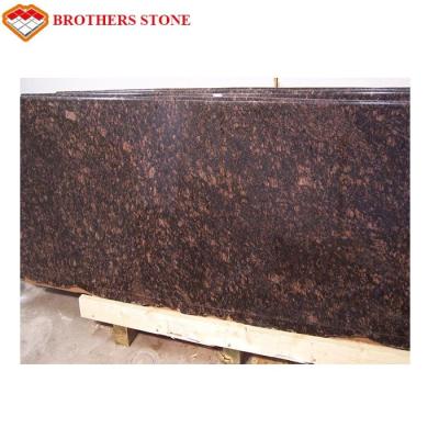 China Mooie Opgepoetste Granietsteen, Natuurlijke Tan Bruine/Engelse Bruine Granietplakken Te koop