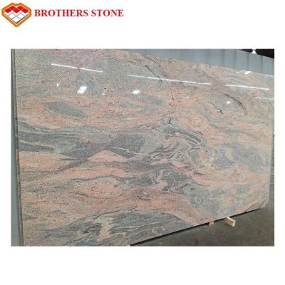 China Exterior Polished Granite Stone , Juparana Pink / Juparana Colombo Granite for sale