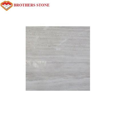 China Natural White Wood Vein Marble Modern Style With 15-30mm Thickness for sale