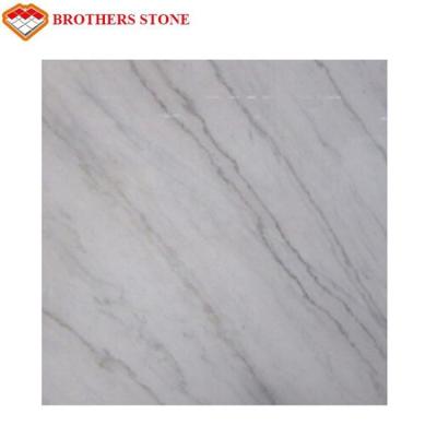 China Cut To Size White Marble With Grey Veins , White Beauty Marble No Scratches for sale