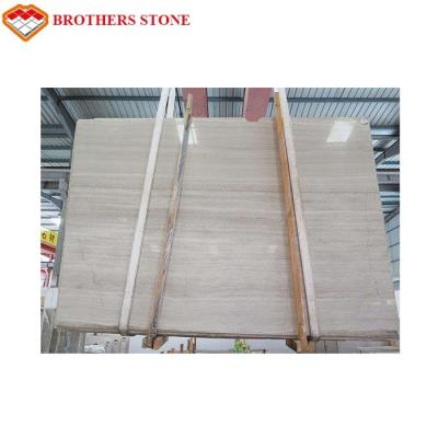 China Athens White Wood Vein Marble , Big Marble Slab Stone Eco - Friendly for sale