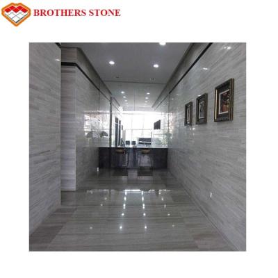 China Wear Resistant White Wood Vein Marble Slabs & Tiles For Wall & Floor Covering for sale