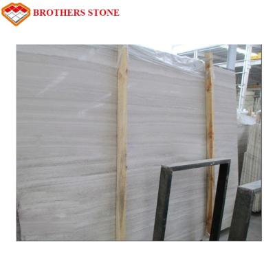 China White Wood Vein Marble Slabs And Tiles Not Easy To Stick Dust For Stair Railings for sale