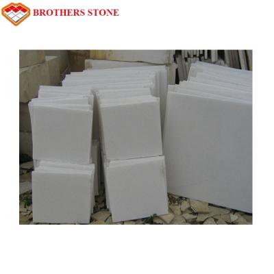 China Laje de mármore branca pura lustrada, telhas de mármore brancas de cristal da amostra grátis à venda