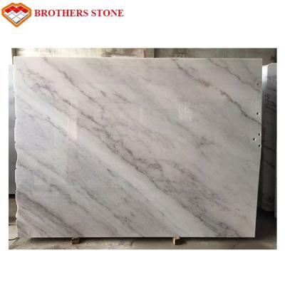 China High Polished White Marble Stone Slab 132.8 Mpa Compressive Property for sale