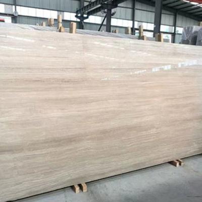 China Standard Size White Wooden Marble Slab 15-30mm Thickness For Indoor for sale