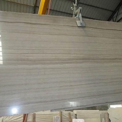 China Hot selling big slab polished wood grain marble tile for sale