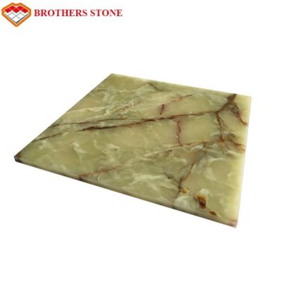 China precio verde claro de la losa del mármol de ónix del verde de la piedra del ónix 2018 con tamaño grande en venta