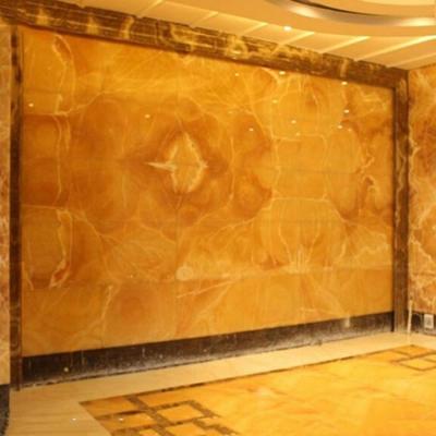 China Indoor High Grade Honey Onyx Slab 17mm Thickness For Sink And Basin for sale