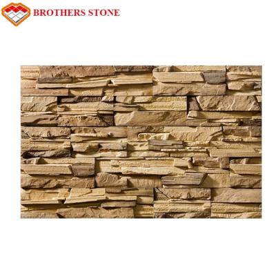 China Dark Color Cultured Stone Faux Stone Walls With Interlocking Panels for sale