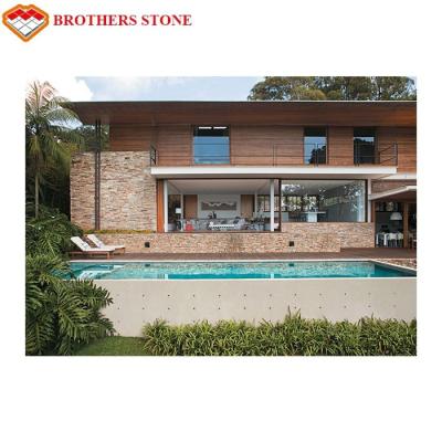 China Decorative Artificial Culture Stone Faux Stone 3D Wall Panel For House Exterior Wall for sale