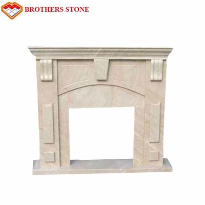 Chine Décoration décorative de maison de bordure du feu de marbre naturel solide de cheminées en pierre à vendre