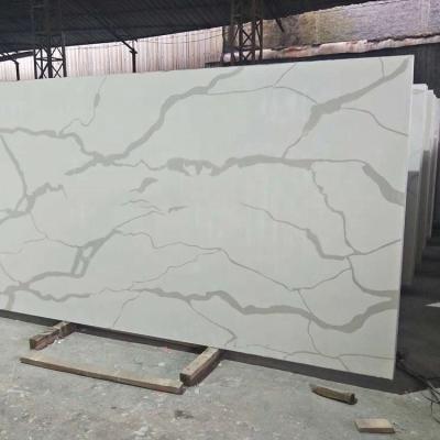 Chine Coupe - - pierre artificielle de quartz de taille, plans de travail blancs de cuisine de quartz à vendre
