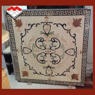 China Cut - To - Size Water Jet Medallion , Polished Marble Medallion Floor Tile for sale