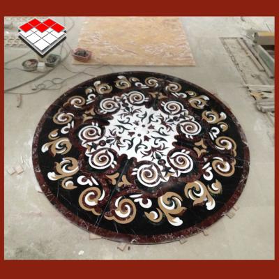 China Luxury Palace Design Water Jet Medallion Marble Flooring Tiles Design for sale