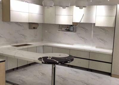 China White Quartz Kitchen Worktops , Quartz Stone Countertops Customized Size for sale