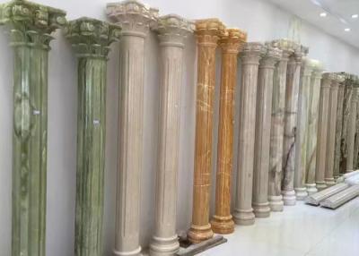 China Decorative Pedestals Natural Stone Columns , Multi - Color Marble Columns for sale