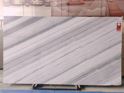 China Glacier White Marble Stone Slab With Grey Veins 15mm Thickness for sale