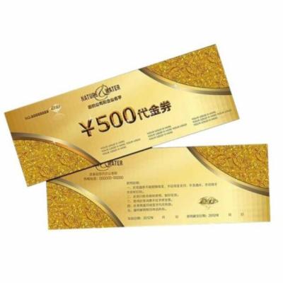 China CMYK printing Eco Friendly Paper Custom Logo For Coupon Tickets Lottery for sale