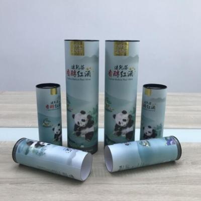 China Offset Printing Cylinder Wine Boxes Matt Lamination Cylinder Cardboard Containers With Lids for sale
