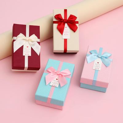 China Colorful Cute Cardboard Gift Packaging Boxes For Rings Earrings Perfume Lipstick for sale