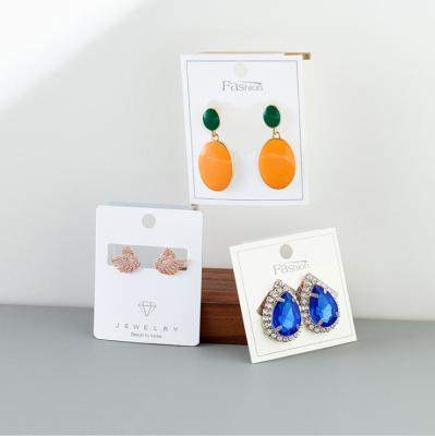 China Jewelry Card Printed Hang Tags Hook Earrings Packaging Custom Label for sale