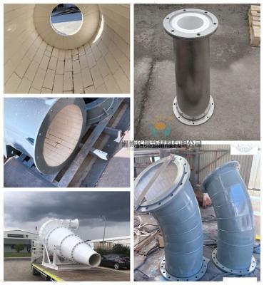 China 92% 95% Alumina Ceramic Lined Project Pipe With Impact Resistance for sale