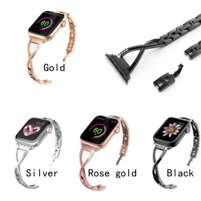 China O metal Diamond Apple Smart Watch Strap Apple X deu forma à venda
