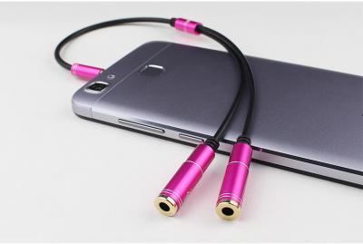 China Audio Laptop Jack Headphone Microphone Splitter Adapter 2 in 1 30cm Length for sale