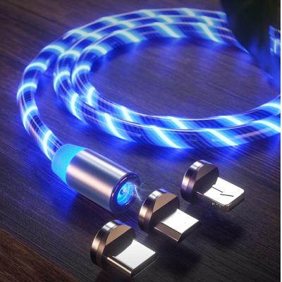 China Flowing 3 In 1 Magnetic Phone Charger Cable Micro USB Customized for sale