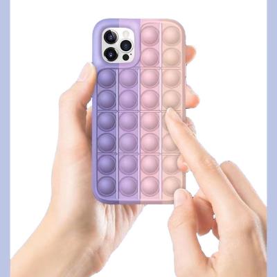 China Bubble Pop Mobile Phone Silicone Cases Stress Relief For Iphone for sale