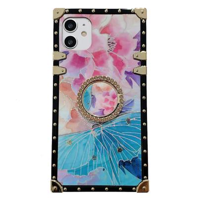 China IPhone 12 TPU Anti Fall Phone Case Protective Laser Butterfly Wildflower Case for sale