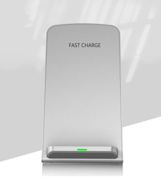 China Qi 10W Wireless Charger Stand Electric 2 Coils Fast Charging Phone Holder for sale