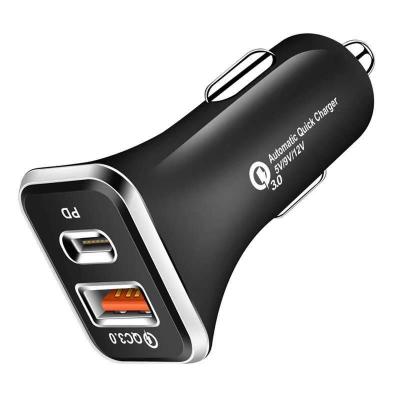 China Fast Charging Dual Portable Car Charger QC3.0 PD FLOVEME 36W for sale