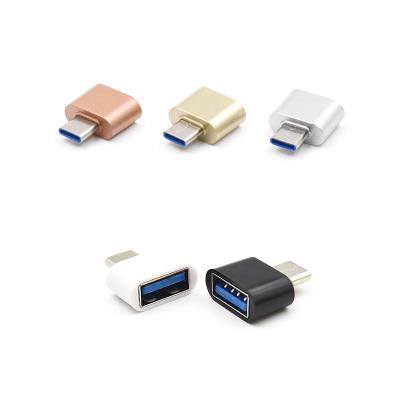 China Aluminum Alloy Type C OTG Adapter / USB C to USB 3.0 Converter Plug In for sale
