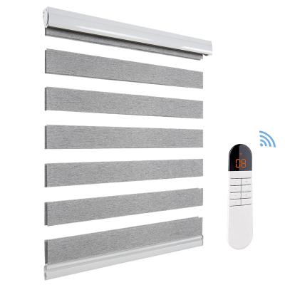 China App Wifi Motorized Electric Window Blinds Day And Night Zebra Roller Blinds for sale