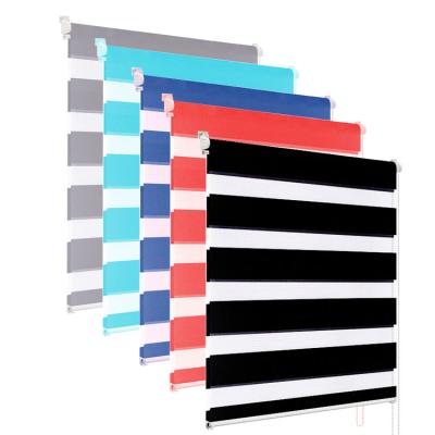 China Xirui 17mm 25mm Heavy Duty Zebra Roller Blinds Plastic Material for sale