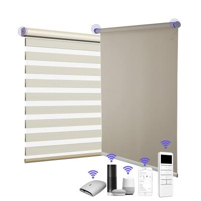China Day And Night Korean Motorized Roller Blinds Electric Automatic Roller Blinds for sale