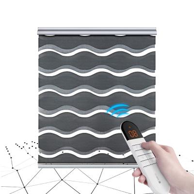 China Electronic Motorized Zebra Blinds Battery Operated ROMAN Style for sale