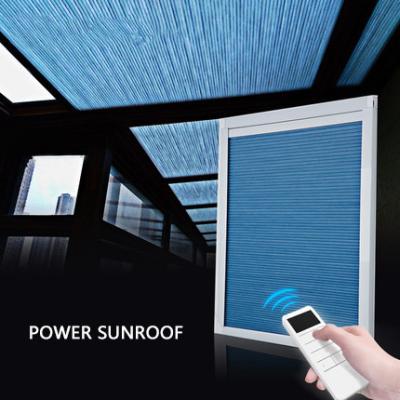 China Upper Open Honeycomb Blackout Blinds Skylight  Motorized Cellular Shades for sale