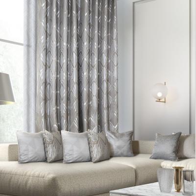 China Durable European And American Glossy Fabric Curtains For Home Living Room for sale