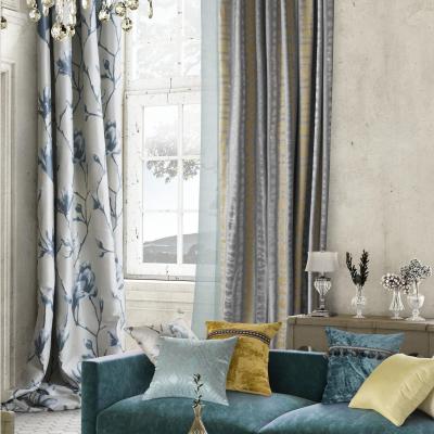 China Yulan Yarn Dyed Jacquard Curtains For The Living Room Luxury for sale