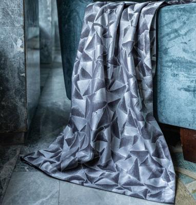 China Damascus Silk Satin Jacquard Yarn Dyed Blackout Curtains European Style for sale